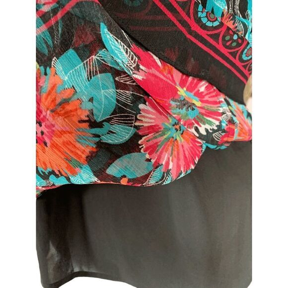 Eci New York Women's Top Size 2 Multicolor Ruffle Front Halter Multicolor - Picture 6 of 12